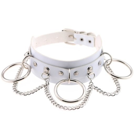 Women's Hoops and Chains Choker Necklace - Image 4