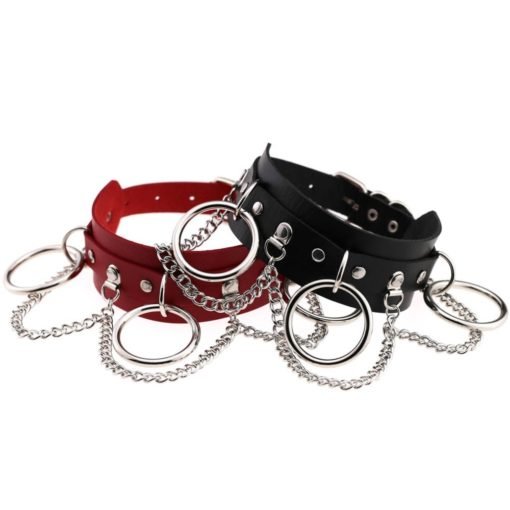 Women's Hoops and Chains Choker Necklace - Image 2