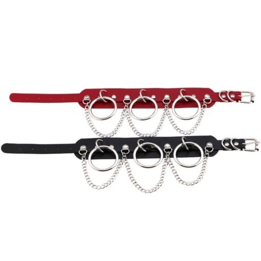 Women's Hoops and Chains Choker Necklace - Image 5