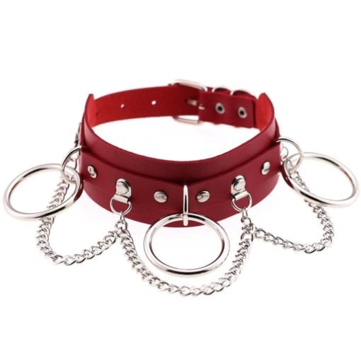 Women's Hoops and Chains Choker Necklace - Image 3