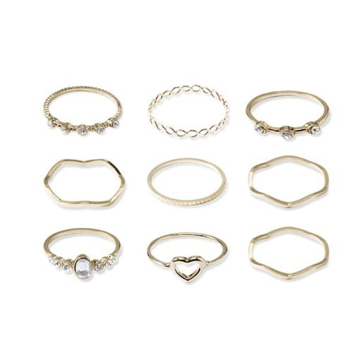 Women's Geometric Joint Rings Set - Image 2
