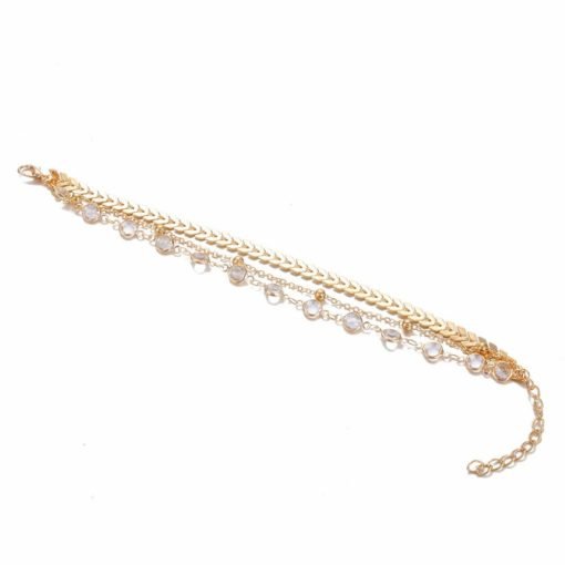 Women's Bohemian Crystal Multilayer Anklet - Image 4