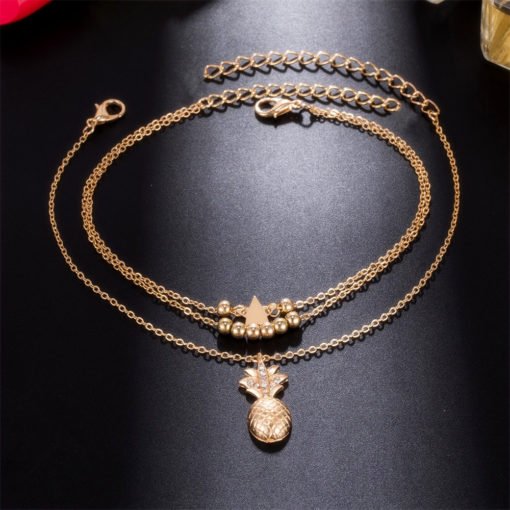 Women's Pineapple / Heart Design Anklet - Image 2