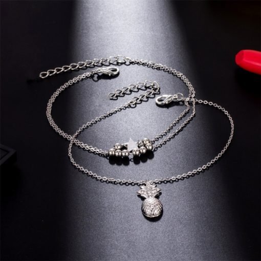 Women's Pineapple / Heart Design Anklet - Image 3