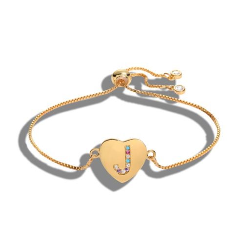 Women's Letter Heart Shaped Charm Bracelet