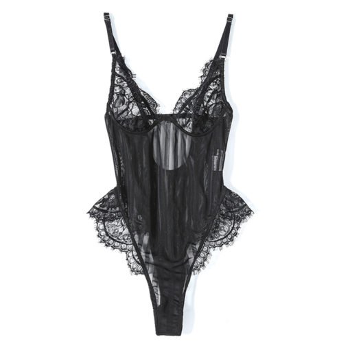 Women's Sexy Lace Bra Bodysuit - Image 4
