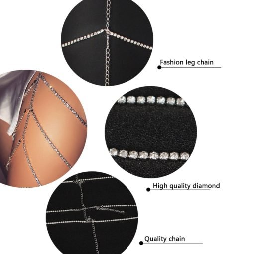 Women's Crystal Lace Thigh Chain - Image 4