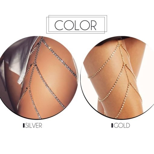 Women's Crystal Lace Thigh Chain - Image 5